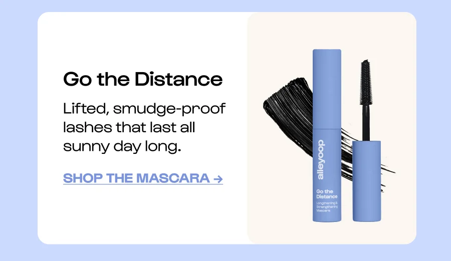Go the Distance Lifted, smudge-proof lashes that last all sunny day long. Click to Shop the mascara →