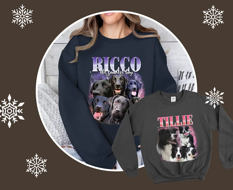 DAY 9: 12 Days of Christmas: BOGOHP Pet Face sweatshirts