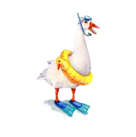 Snorkeling Goose
