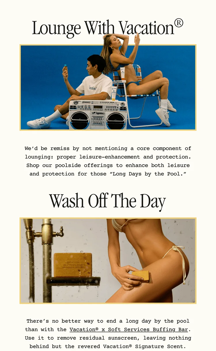 Loundge With Vacation® / Wash Off The Day