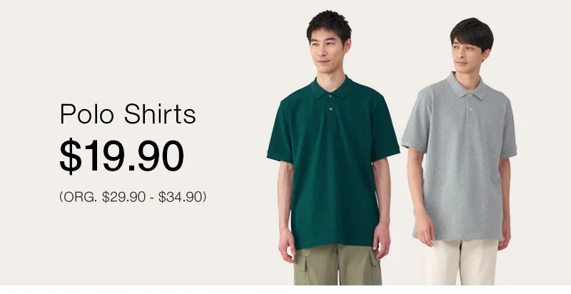 Shop Polo Shirts $19.90