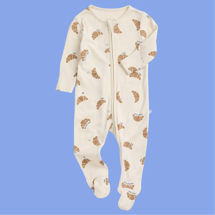 Petit Croissant Clever Zip Baby Pajamas