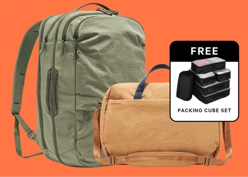 Buy a Travel Backpack + a MODE bag and get a FREE Packing Cube Set