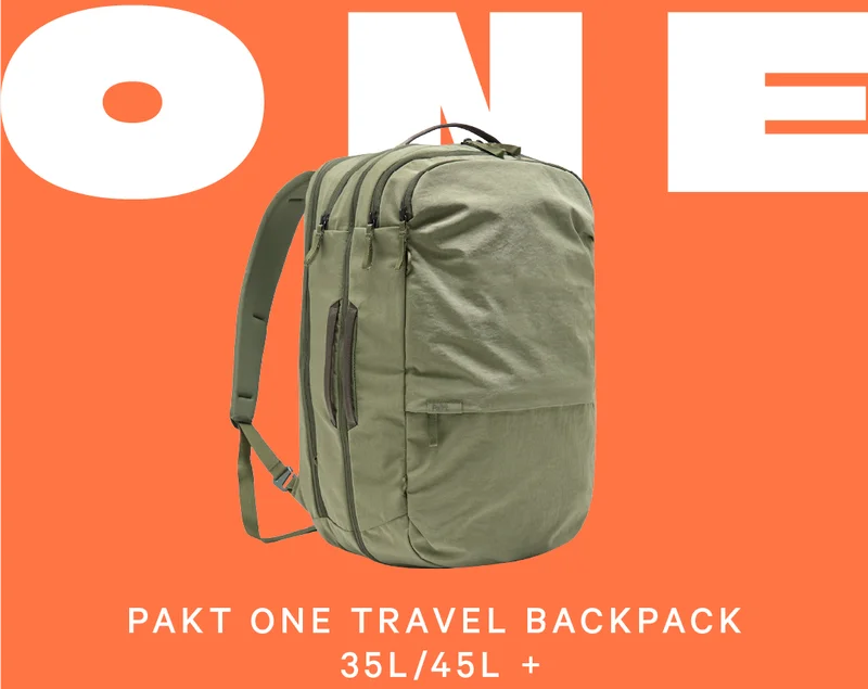 Pakt One Travel Backpack