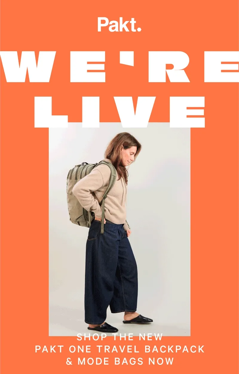 We're live - shop the new Pakt One Travel Backpack and MODE bags now