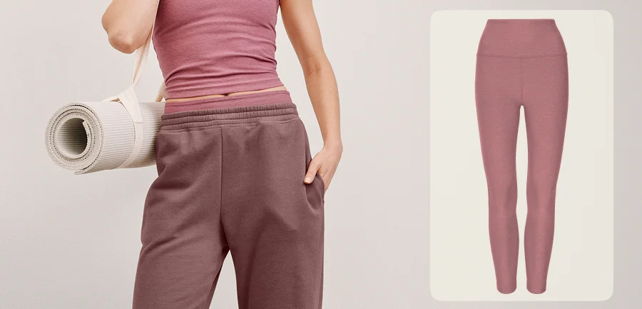 Spacedye Caught In The Midi High Waisted Legging in Orchid Blossom Heather