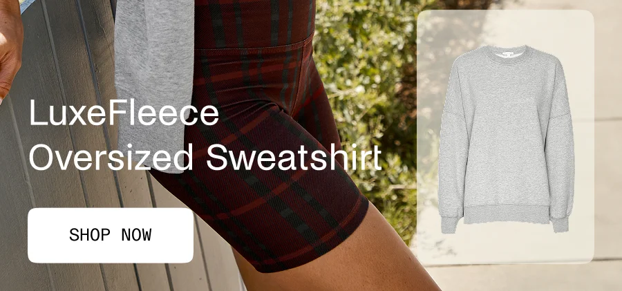 LuxeFleece Oversized Sweatshirt in Light Heather Gray