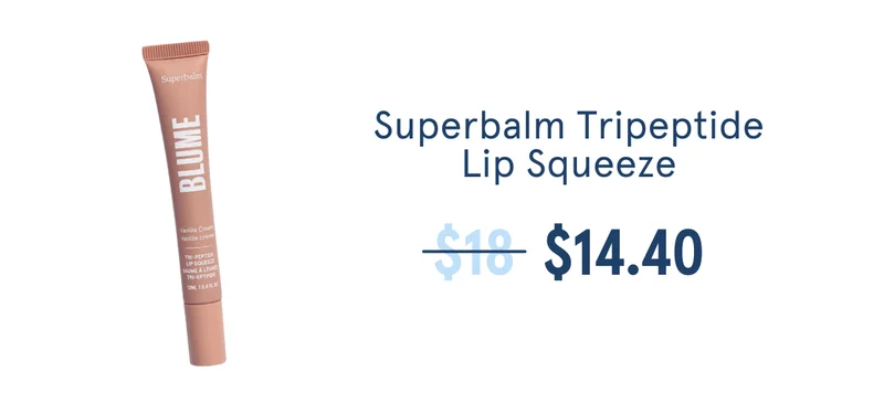 Superbalm Tripeptide Lip Squeeze [was $18, now $14.40]