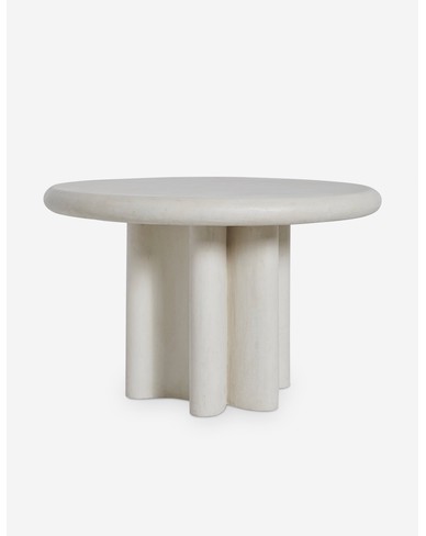 Ruiz Indoor / Outdoor Round Dining Table-Ivory