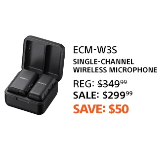 Save $50: ECM-W3S Single-channel Wireless microphone