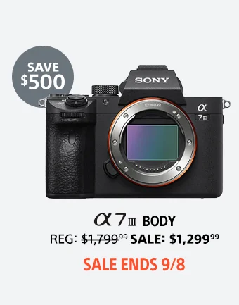 Save $500: Alpha 7 III Body