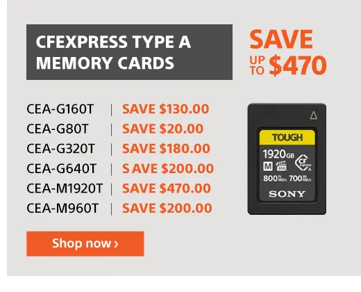 CFExpress Type A Memory Cards | Save up to $470 | Shop now