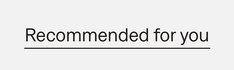 Recommended for you