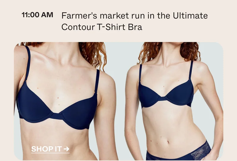 11:00 AM Farmer's Market Run in the Ultimate Contour T-Shirt Bra
