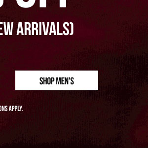 Shop men's up to 50% off even new arrivals + free shipping. *Exclusions Apply