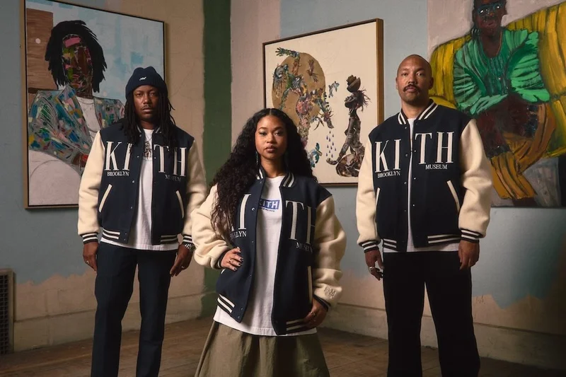 Alvin Armstrong, Marcus Troy, and Penda Diakité wearing Kith for the Brooklyn Museum