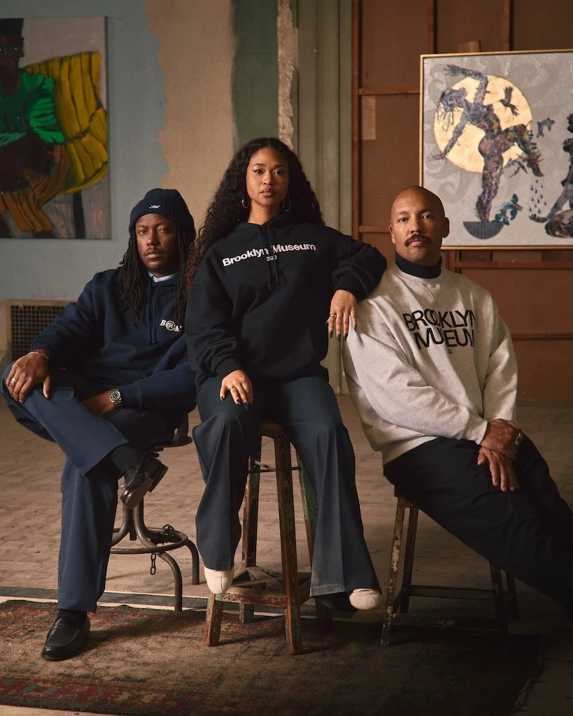 People wearing Kith for the Brooklyn Museum merchandise