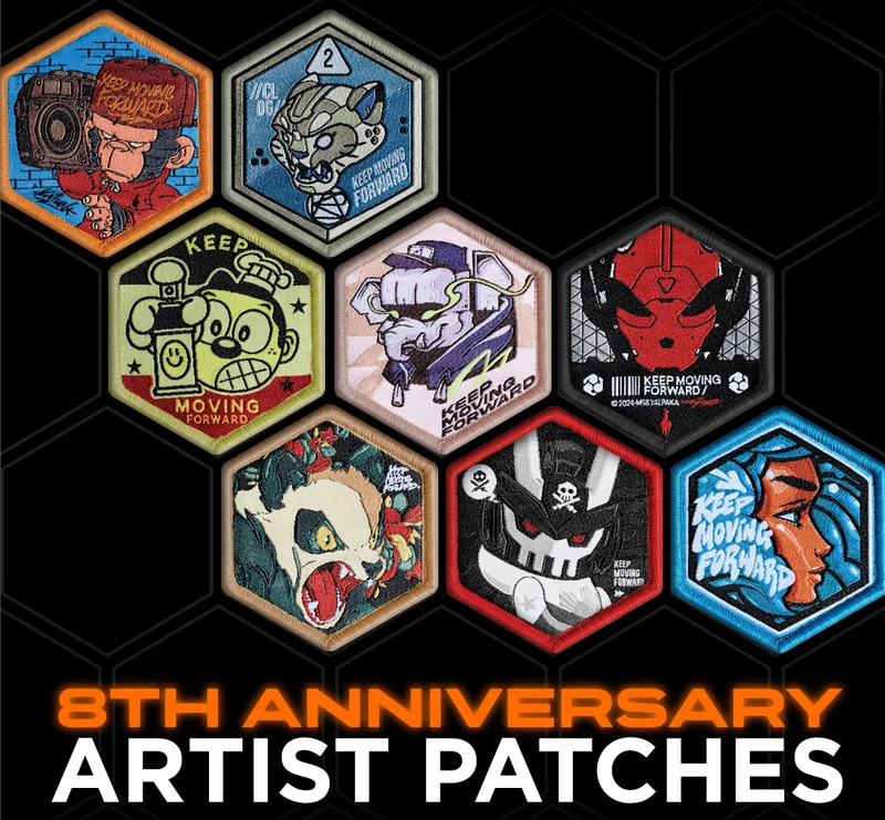 8th anniv artist patches
