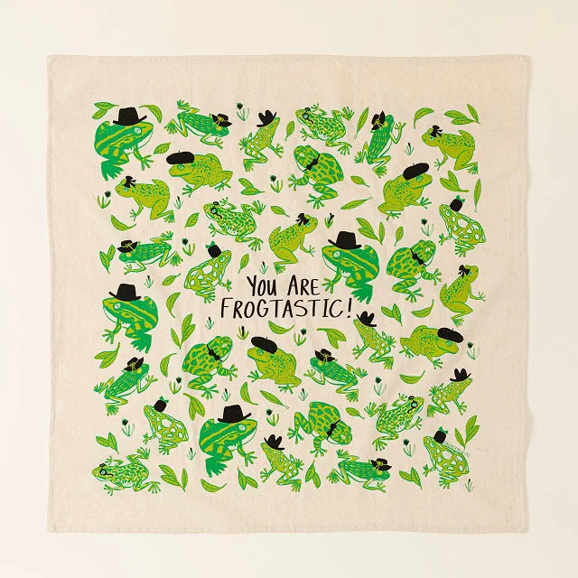 Frog-tastic Tea Towel