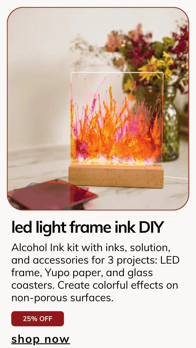 LED Light Frame Alcohol Ink DIY Craft Kit