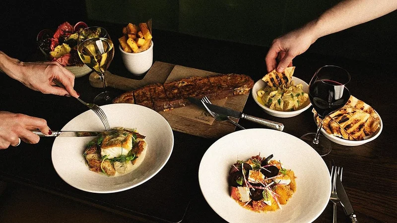 Image description: Dining at The Wigmore in London.