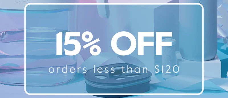 15% OFF orders less than $120