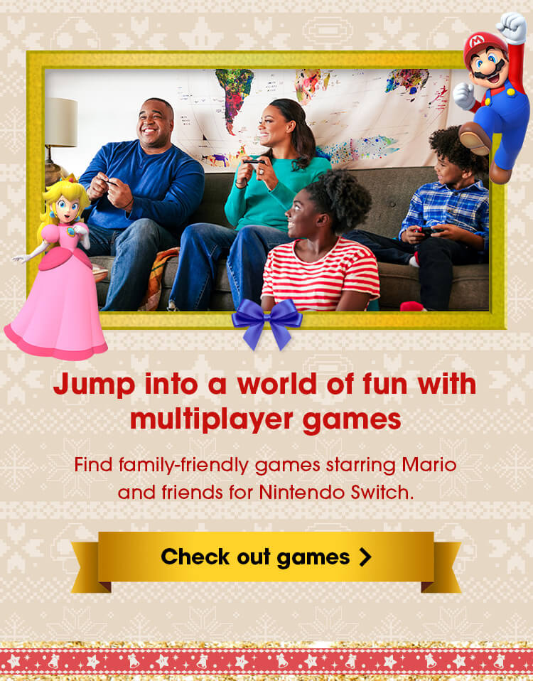 Jump into a world of fun with multiplayer games. Find family-friendly games starring Mario and friends for Nintendo Switch. Check out games.