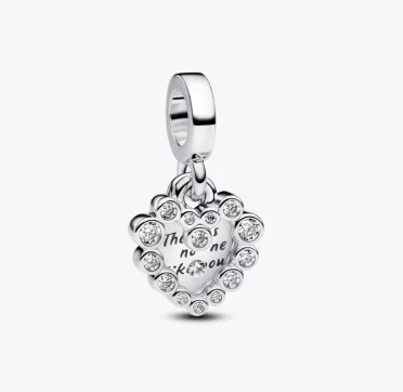 Sparkling Heart Double Dangle Charm