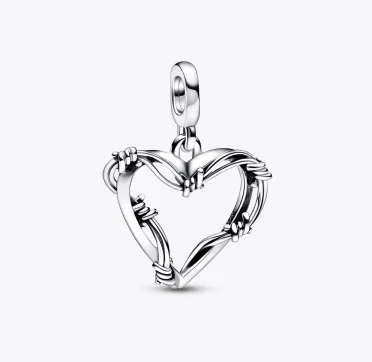 Wire Heart Medallion Charm