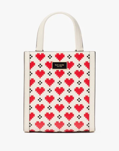 Manhattan Pixel Hearts Mini Tote