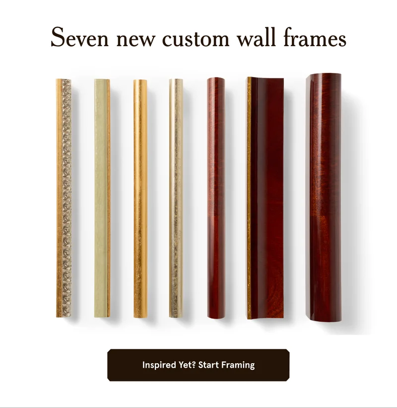 Seven new custom wall frames