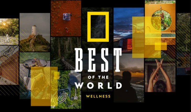 A collage of various images showcasing different scenes and objects related to wellness.