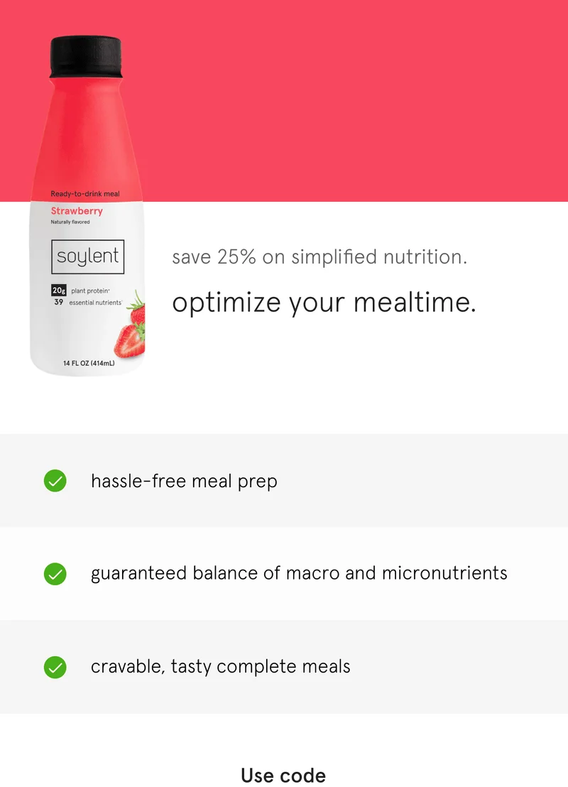 optimize your mealtime. save 25% on simplified nutrition
