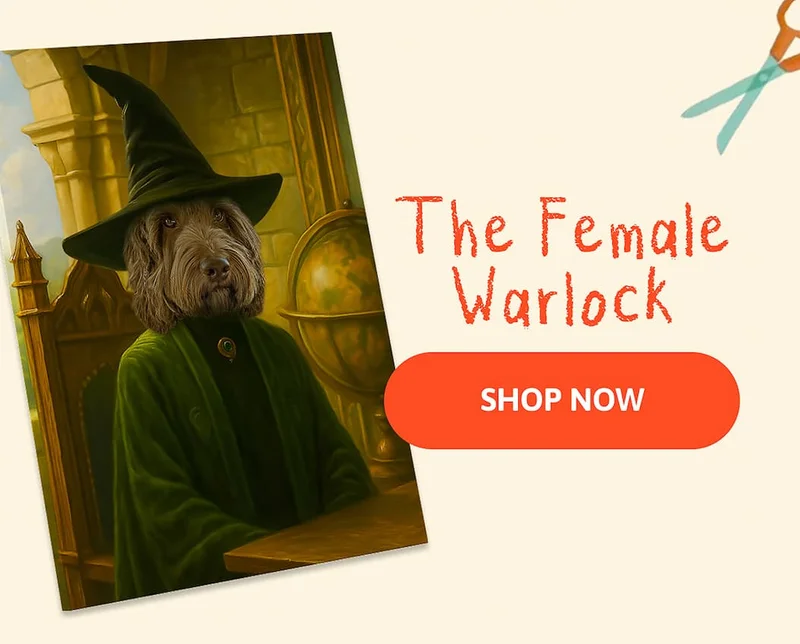 The Female Warlock Custom Pet Canvas
