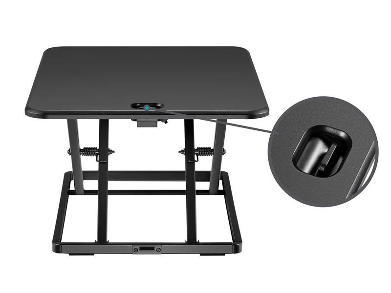 Ultra-Slim Single Top Height Adjustable Compact Sit-Stand 26-Inch Desk Converter Riser