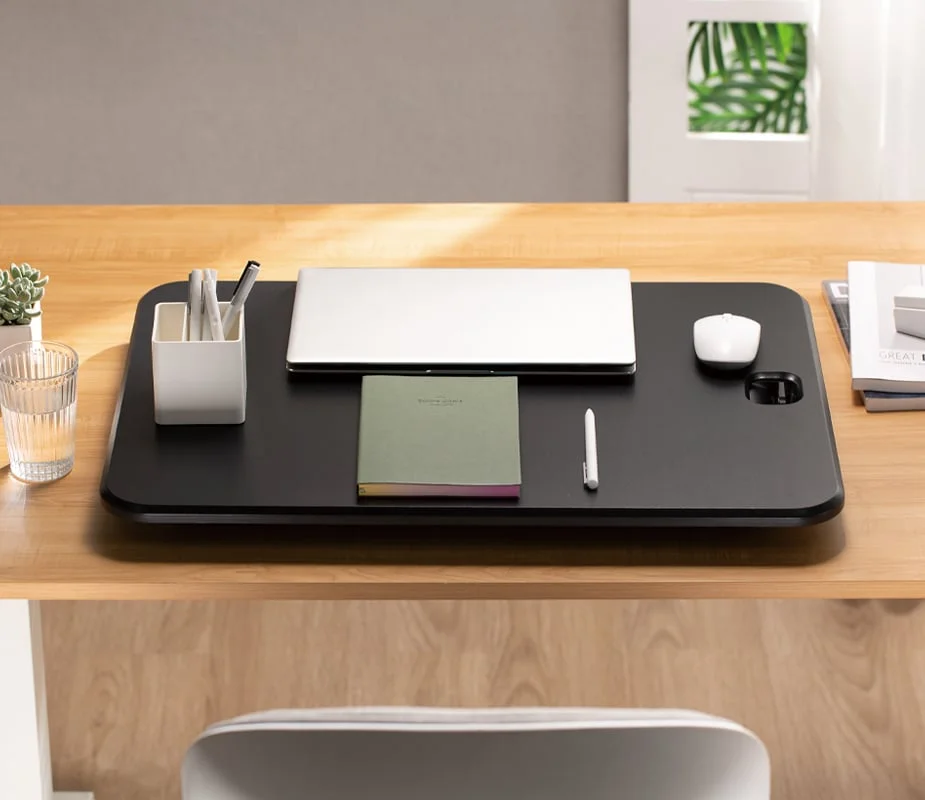 Ultra-Slim Single Top Height-Adjustable Compact Sit-Stand 26" Desk Converter