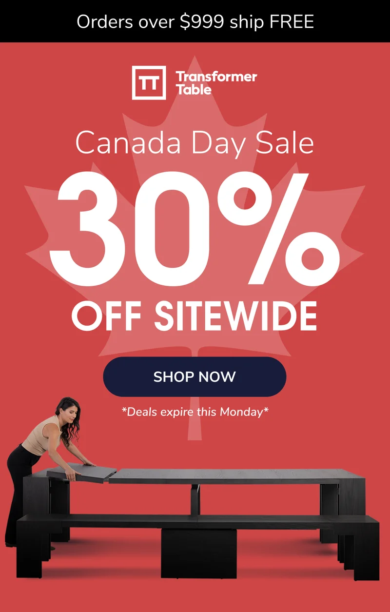 Get 30% This Canada Day!