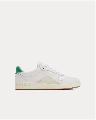 [Image]The Court Sneaker | White / Grass Green / Parchment