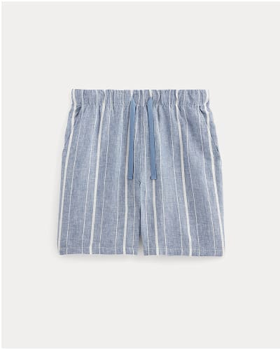 [Image]The Linen Easy Short | Dutch Blue / Bone