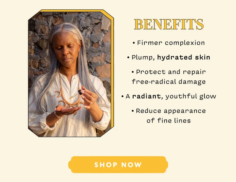 Benefits: Firmer complexion Plump, hydrated skin Protect and repair free-radical damage A radiant, youthful glow Reduce appearance of fine lines