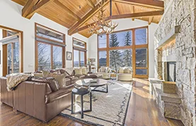 Slide from the slopes to a warm private home rental in Wyoming.