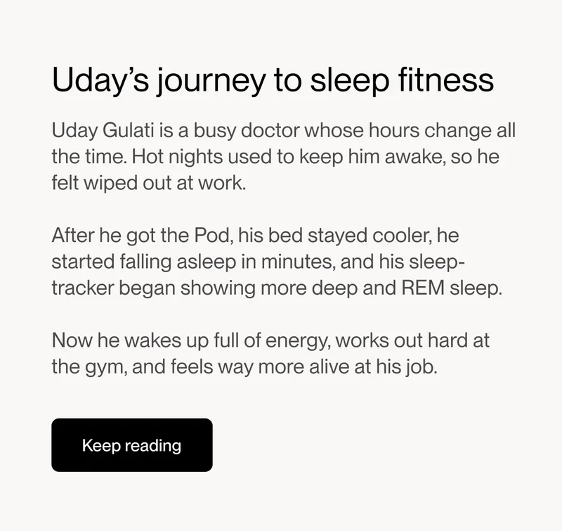 Uday’s journey to sleep fitness