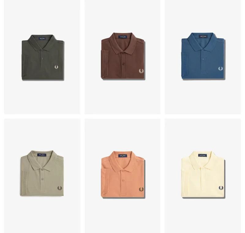 Men's Plain Fred Perry Shirts