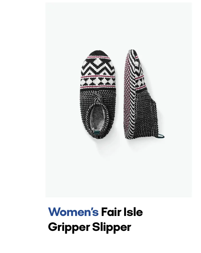 Women's Gripper Slipper Fair Isle - Double Cushion
