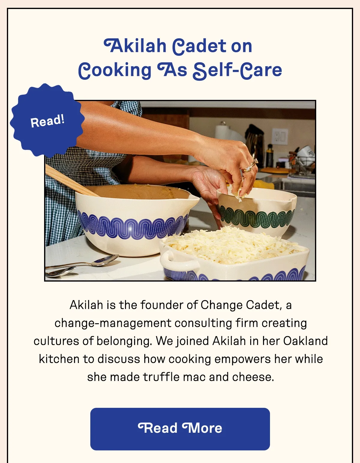 Read more on Akilah, founder of Change Cadet