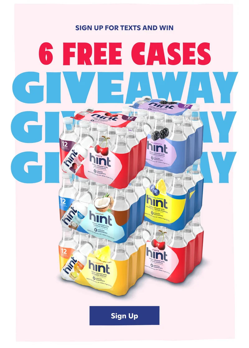 Sign up for texts and win 6 free cases