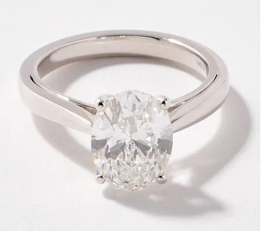 Fire Light Lab Grown Diamond Oval 3 cttw Ring, 14K Gold