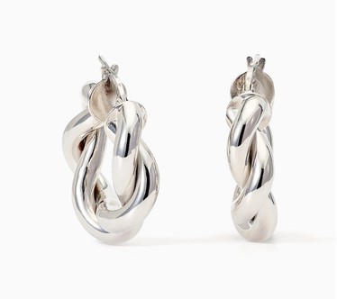 David Markstein Bronze 1" Bold Double Wrapped Hoop Earrings