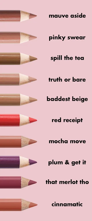 Shades of lip liner