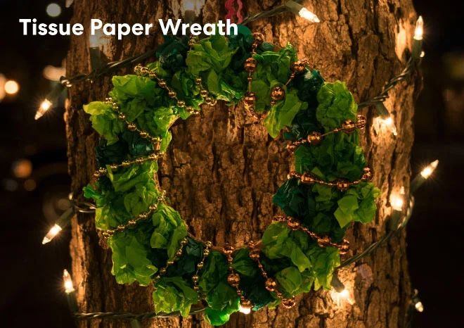 Tissue Paper Wreath
